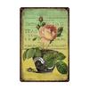 Vintage Blooming Flowers Metal Tin Signs Wall Art Posters Plate Wall Decor for Home Garden Bars Man Cave Cafe Clubs Garage Retro