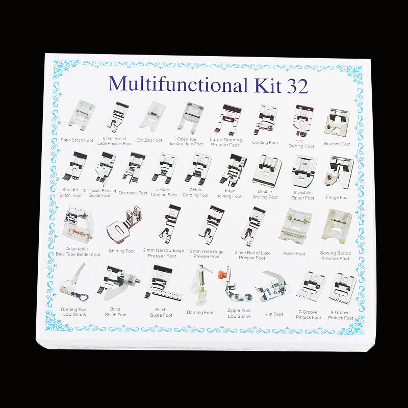 Multifunctional Sewing Machine Presser Foot Set: 32, 42, 48, 52, 62, 72 Pcs