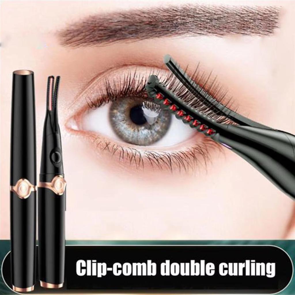 USB Electric Eyelash Curler Fast and Natural Heating High Low Temperature Control for 48H and Lasting Maintenance Cosmetic Tool