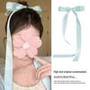 Fermaglio per Capelli con Nappa e Fiocco in Perline e Nastro Francese per Bambine – Doppia Pinza Intrecciata Stile Balletto
