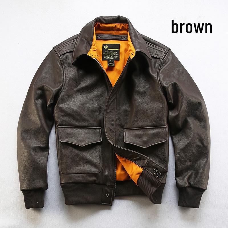 

Мужская куртка из натуральной воловьей кожи с лацканами 5XL (200-210 jin)