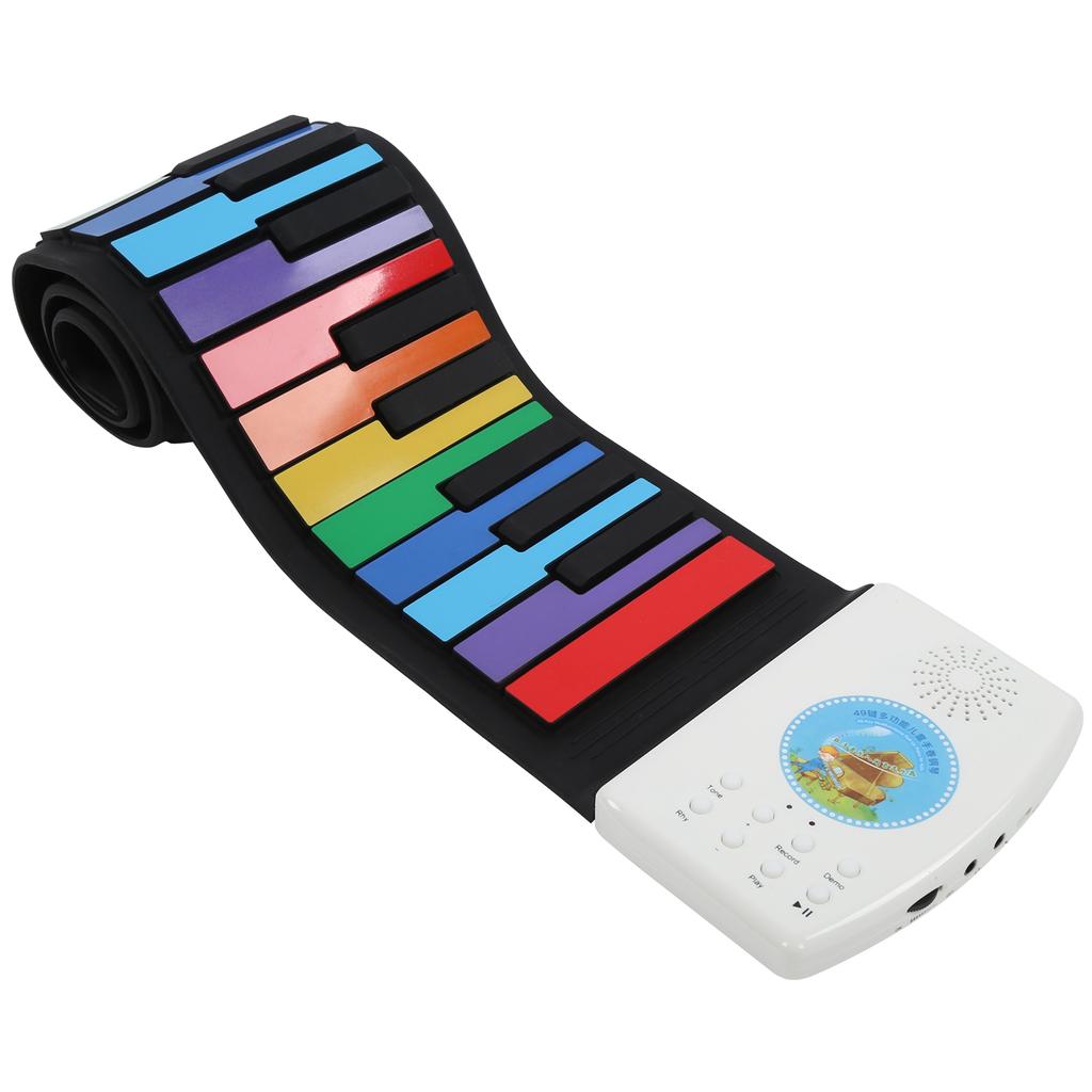 Rollup Piano Silicone 49 Keys Roll Up Piano Keyboards Hand Roll Piano Educational Gifts