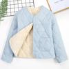 Middle-aged Women's Fashion Cotton-padded Jacket Warm Liner Mother Winter Home Cotton-padded Jacket Plus Velvet One Casual Coat.