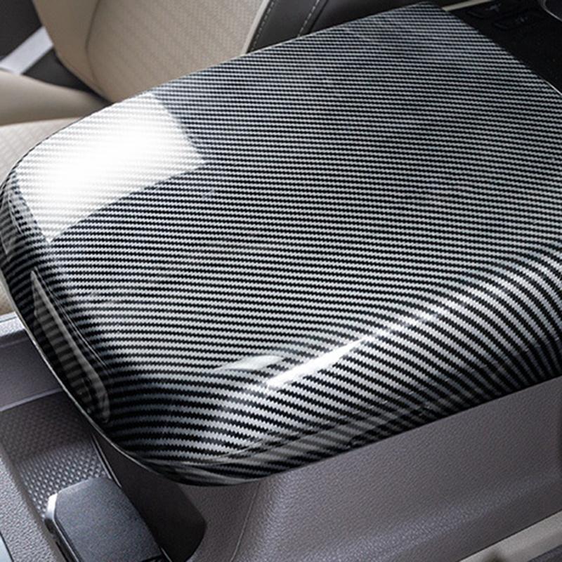 For Kia Carnival KA4   Carbon Fiber Center Console Armrest Box Protector Panel Cover Trim Sticker Accessories