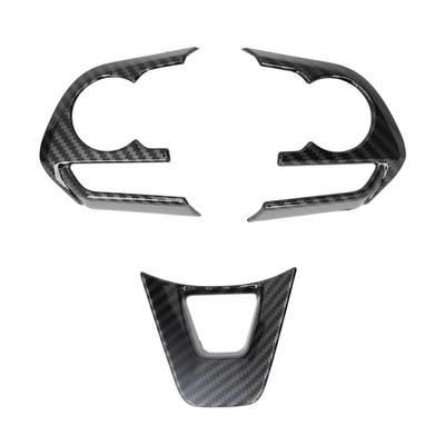 3pcs Steering Wheel Trim Cover Carbon Fiber Style Decoration Fit for RAV4 20192021