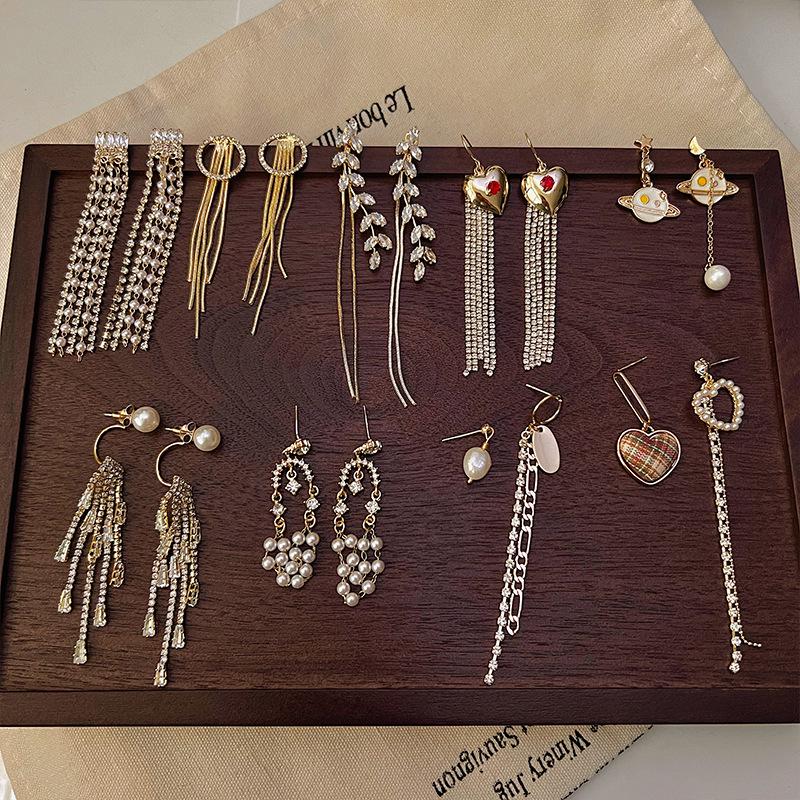 

2023 Trendy Chinese Retro Pearl Tassel Earrings for Women