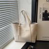 Street Style Large Pu Tote Bag For Women With Magnetic Closure And Inner Phone Pocket