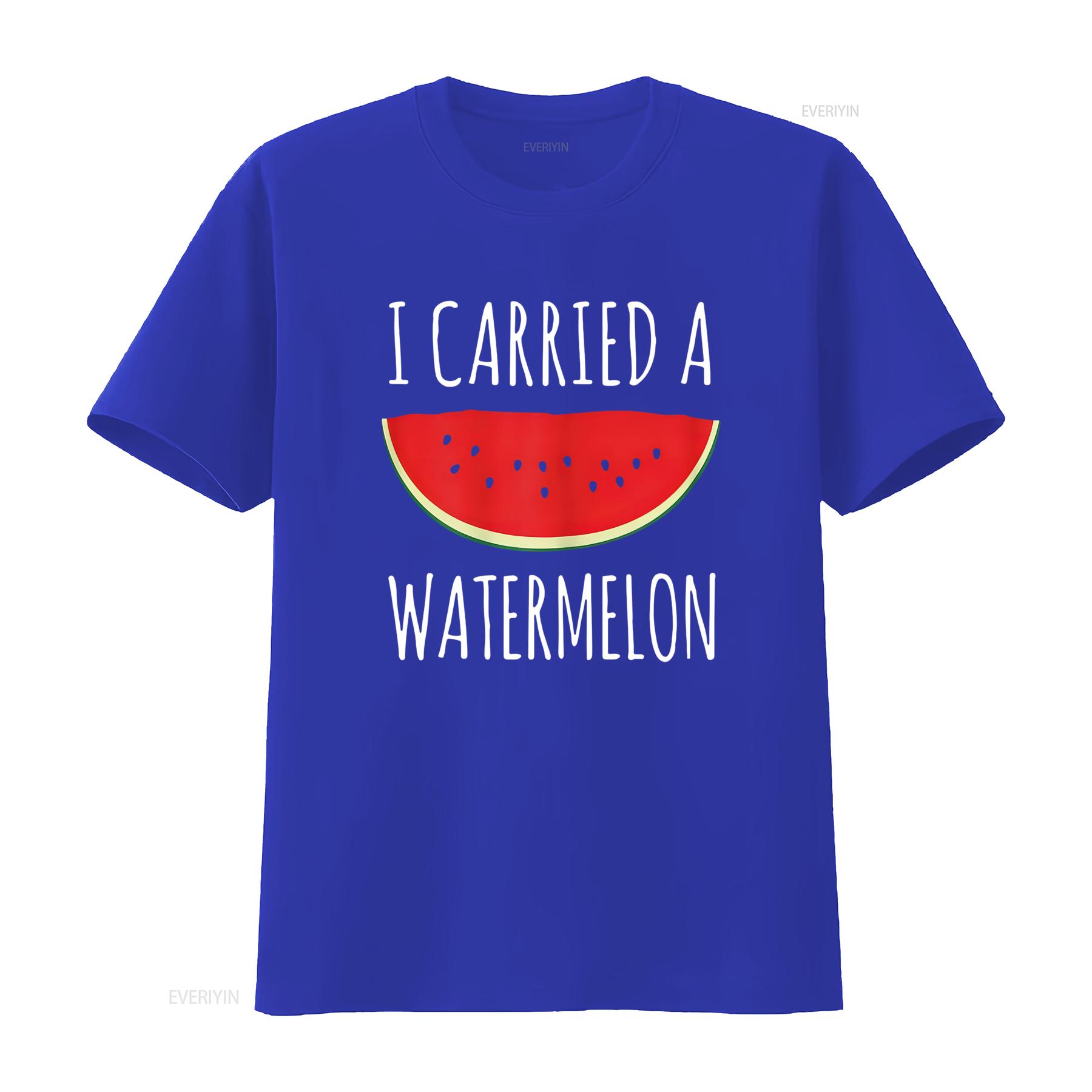 

Funny I Carried A Watermelon Cute Dance T Shirt for Girls vintage Washed Stretched homme graphic Breathable S