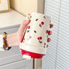 Lekvrije Waterbeker Kers Plastic Bekers Draagbare Koffiebeker Student