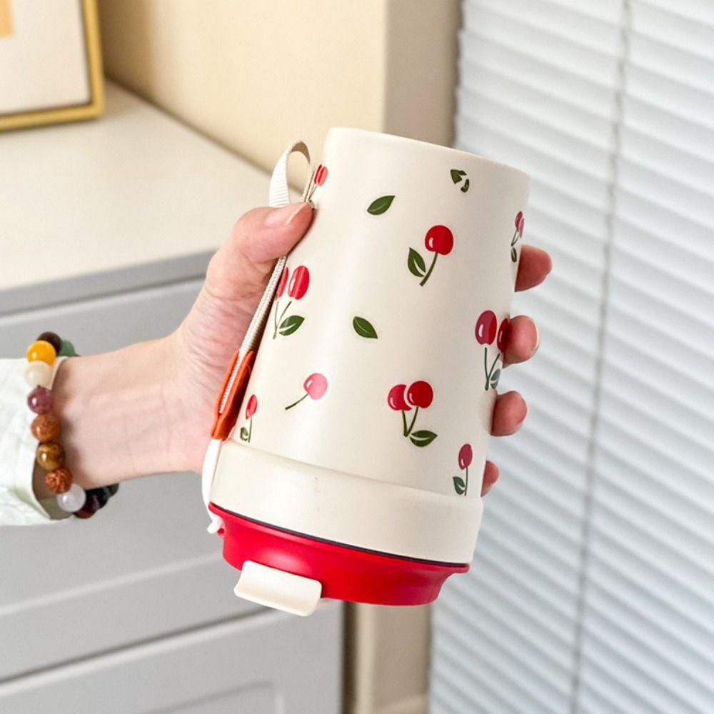 Lekvrije Waterbeker Kers Plastic Bekers Draagbare Koffiebeker Student