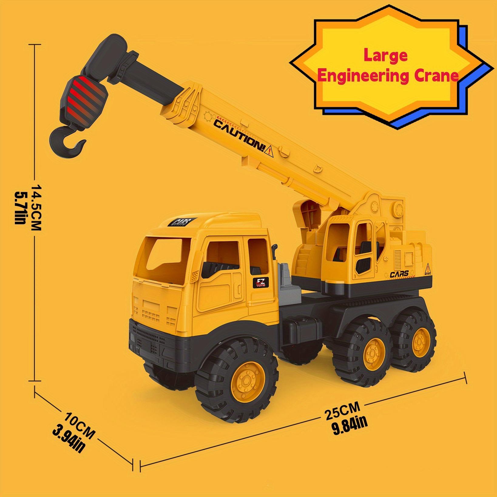 

24,89 см большой детский инженерный кран может быть управляемым вручную инженерным транспортным средством, транспортное средство для моделирования, инерционное скользящее транспортное средство, подарок для мальчиков 24.89 cm engineering crane