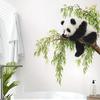 Cartoon Panda Climbing Tree Waterproof Oil Proof Self Adhesive PVC Wall Sticker for Living Room Decor