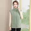Women's Plus Size Casual Top Autumn and Winter Padded Solid Color Vest