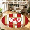 Round Rug Custom NameMiddlesbrough FC Pattern Non Slip Carpet Home Floor Decor