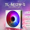 TL-M12W-S 120mm CPU Case Fan with ARGB Mirror Light Effect, 4pin PWM Silent Computer Cooler for Liquid and Air Cooling, Quiet PC ARGB Fan (White)