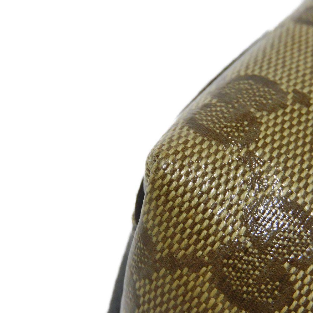 Used 9539 GG Crystal Tote 211525 7924 Brown Plastic Coated Interlocking G Charm Beige Unisex from Japan AUTHENTIC