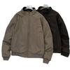 Unisex Korean Style Velvet-Thickened Pilot Jacket with Baseball Collar
