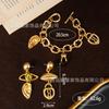 Middle Aged Xia Pa New Features Devil's Eye Ear Mouth Old Money Style Jewelry Gold Fashion Earrings