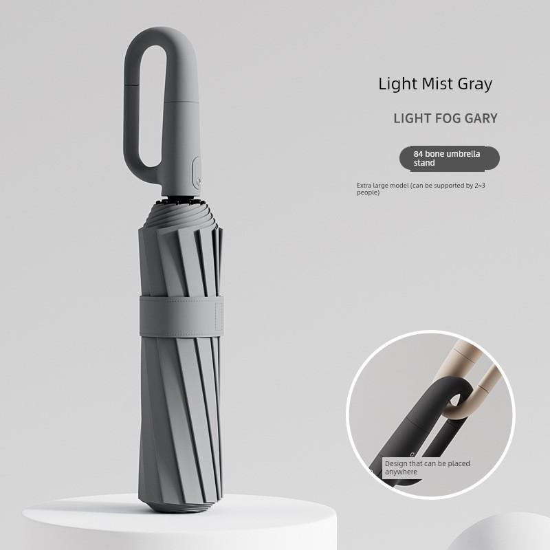 84-Rib Automatic Umbrella for Women, Dual-Use for Sun and Rain, with Hook, Foldable, Wind-Resistant, Sunshade, Uv Protection for Men