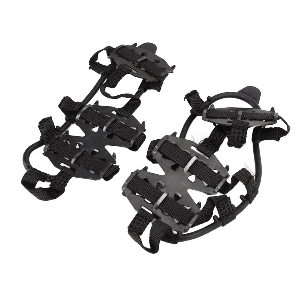 1 Pair 24 Teeth Climbing Crampons Stainless Steel Antiskid Outdoor Snow Ice Shoe Covers