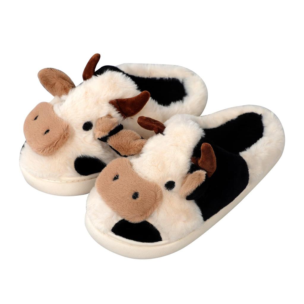 FakeFace Tier Zimmer Hausschuhe mit flauschigen Indoor Schuhen für den Herbst und warme Hausschuhe mit Fleece Niedliche Zimmer Hausschuhe für Damen und Dick Geeignet für und