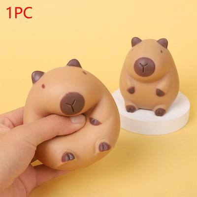 Kawaii kapybara mačkací hračka Squishy Antistresové hračky pro dospělé Stiskací měkké TPR Hračky pro dekompresi a uvolnění stresu Pro děti
