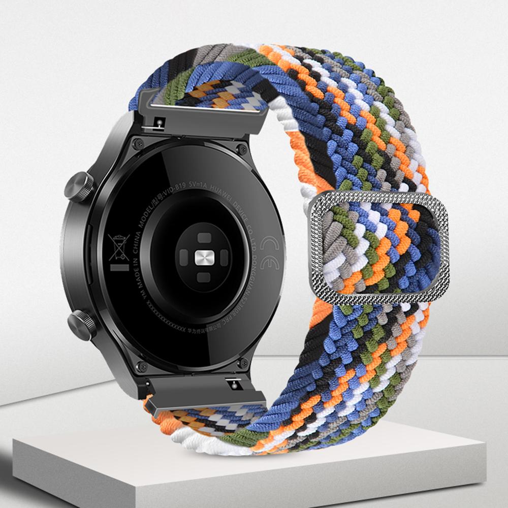 

22mm Braided Rope Adjustable Watchband Replacement for Samsung Gear S3 Classic/S3 Frontier/Galaxy Watch 46mm Denim
