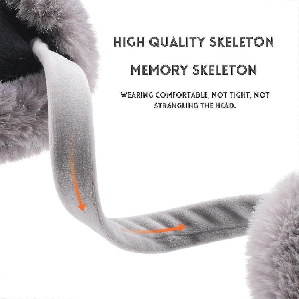 Winter Ear Warmers For Womensoft & Warm Cable Knit Furry Fleece Earmuffs