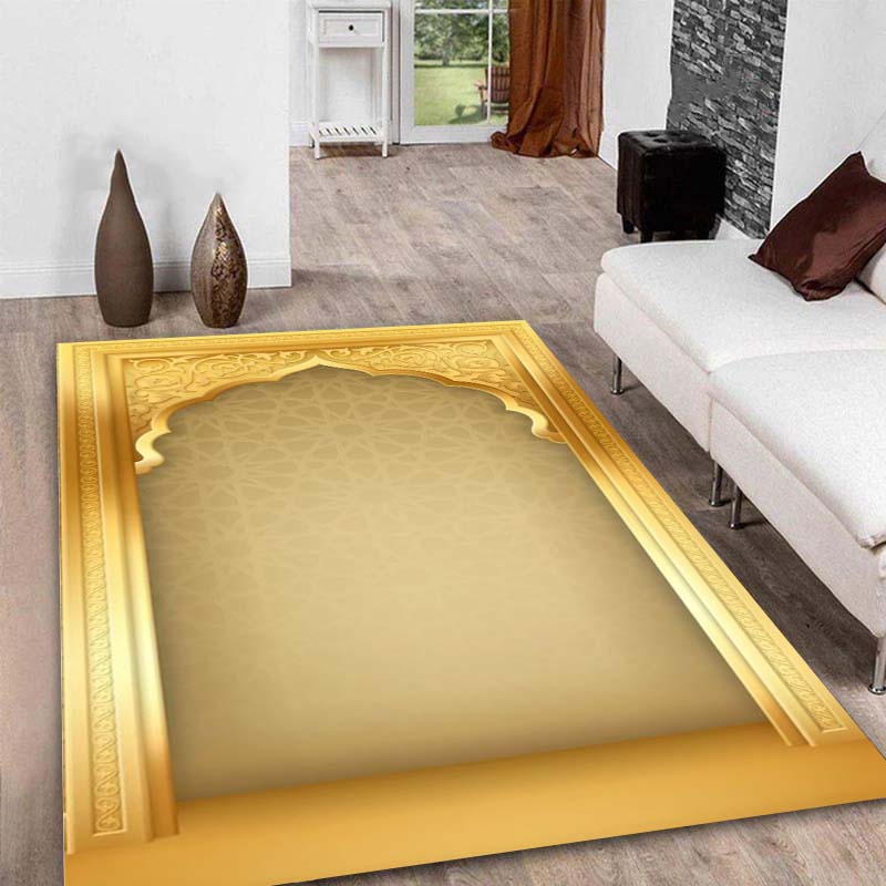 Islam Festival Portable Prayer Rug Muslim Kneeling Poly Mat Ramadan Kareem for Muslim Islam Waterproof Prayer Mat Carpet