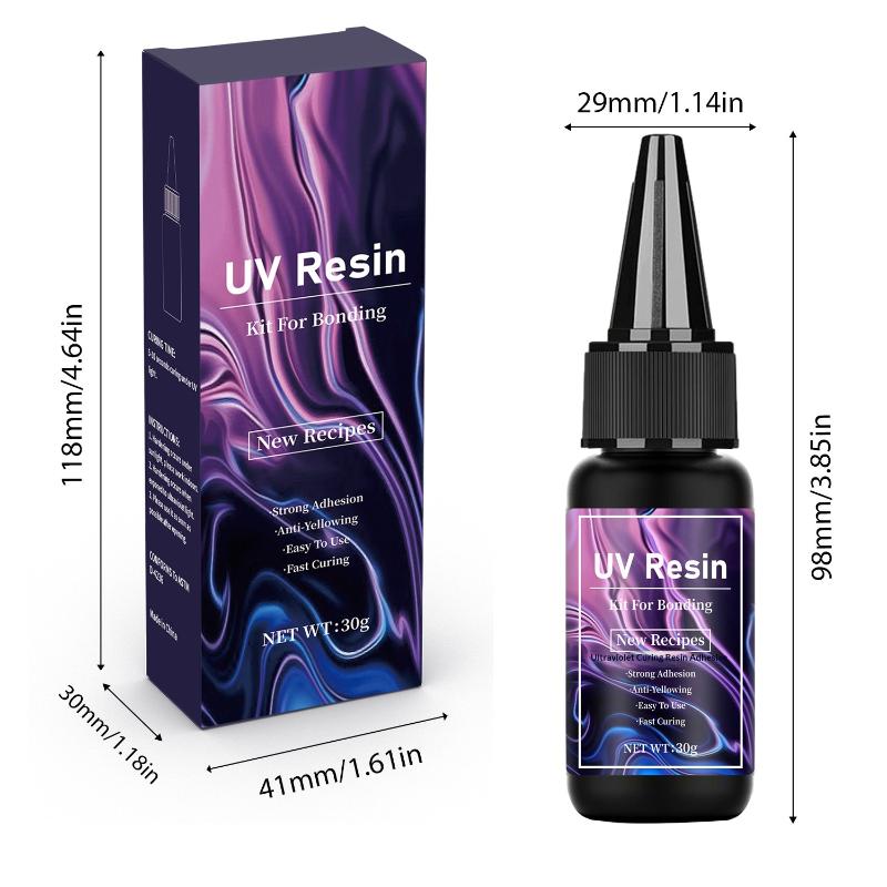 20G/30G/50G Resina Epossidica UV Colla Fai da Te Creazione Gioielli Alta Trasparenza Asciugatura Rapida Alta Durezza Colla Lampada UV Artigianato Fai da Te Decorazione