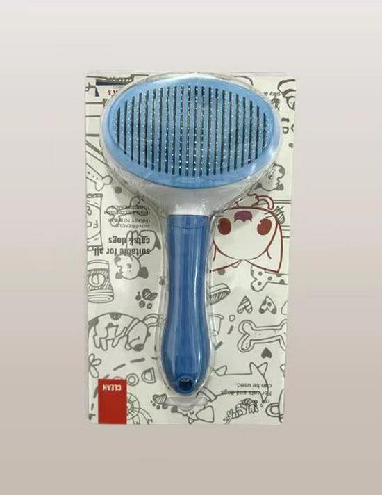 Pet Grooming Comb - Dog & Cat Detangler, Needle Comb & Hair Cleaner Tool