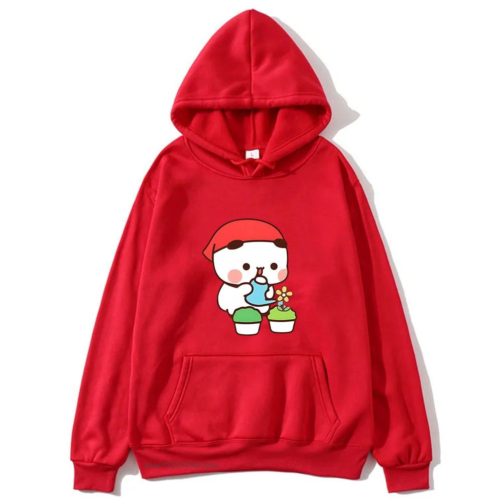 DuDu und BuBu Pflanzen Ihre Blumen Hoodies Niedliche Kawaii Panda Bär Sweatshirts Partnerkleidung Damen Streetwear Herren