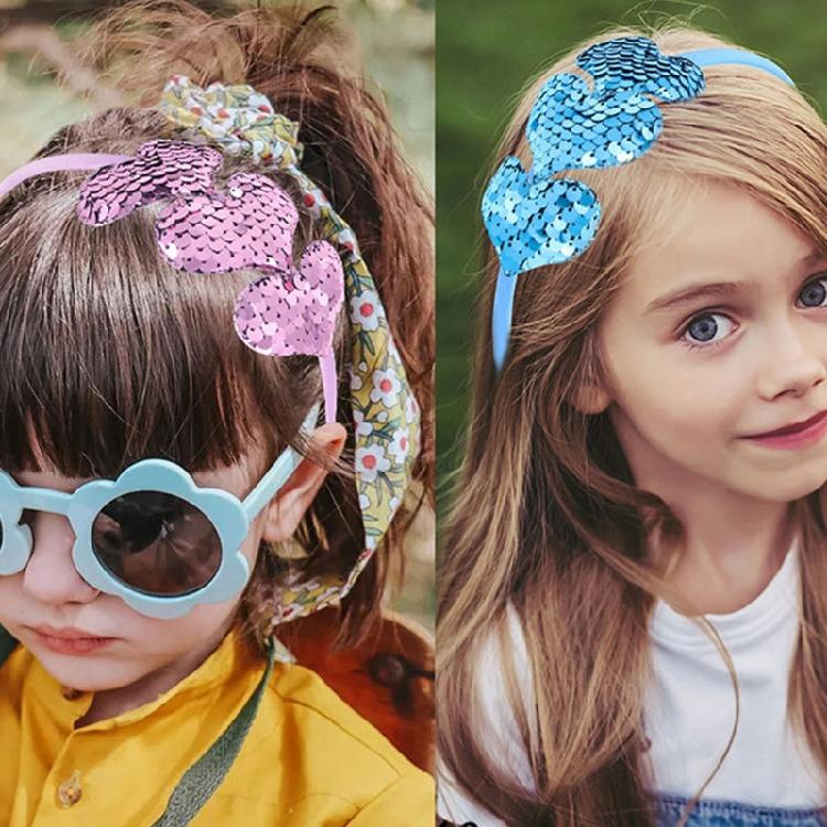 Glitter Heart Headdress Colorful Sequins Headband Creative Theme Party Headp