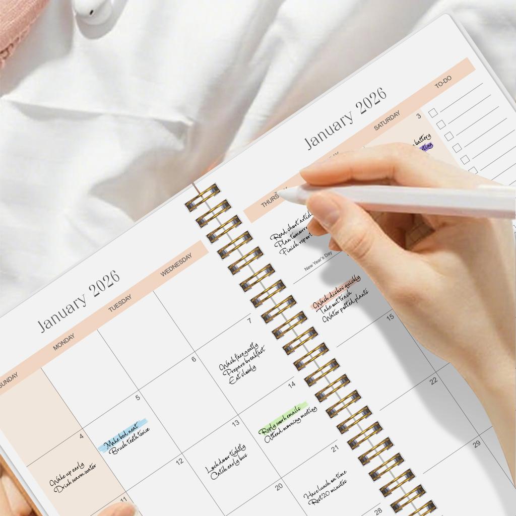 2026 A5 Monthly Planner,Modern Cover,Academic Agenda with Notes&To Do List,Perfect for Productivity,Time Managemen,Great Gift