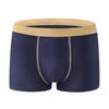 Men's Seamless Mid-Rise Cotton Boxer Briefs - Breathable, Solid Colors, Plus Size