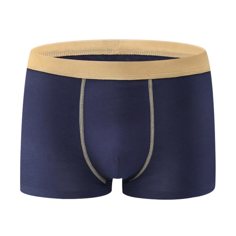 Men's Seamless Mid-Rise Cotton Boxer Briefs - Breathable, Solid Colors, Plus Size