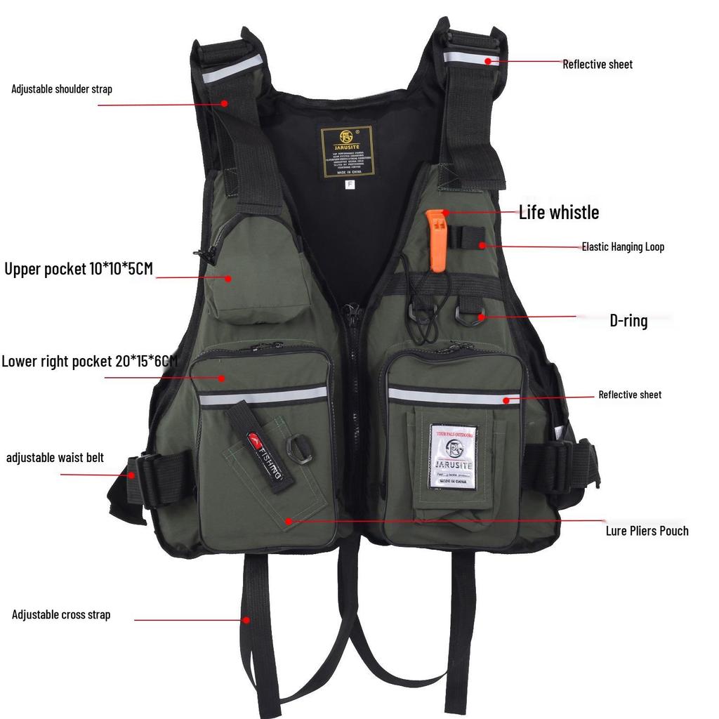 Portable High-Buoyancy Adult Life Jacket Suit for Rock & Sea Fishing