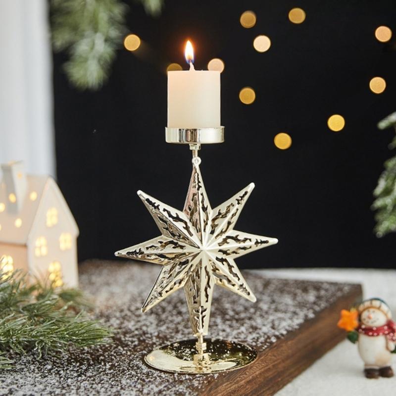 Decorative Candle Stands Iron Taper Candle Holders Christmas Candlestick Holders for Wedding,Dinning,Party Decorations