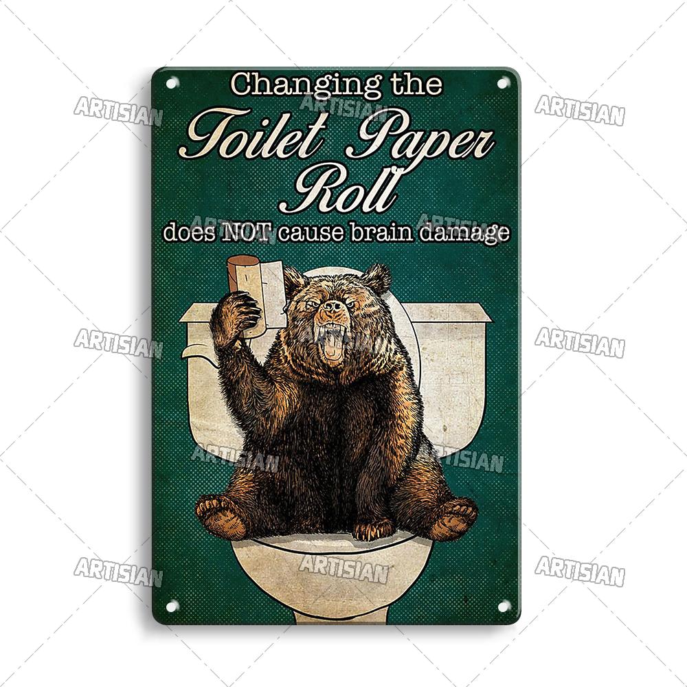 Artisian Toilet Metal Plaque Tin Sign Nice Butt Arse Sweet Cheeks Bathroom Washing Room Decorative Plate Wall Decor Garage Bar