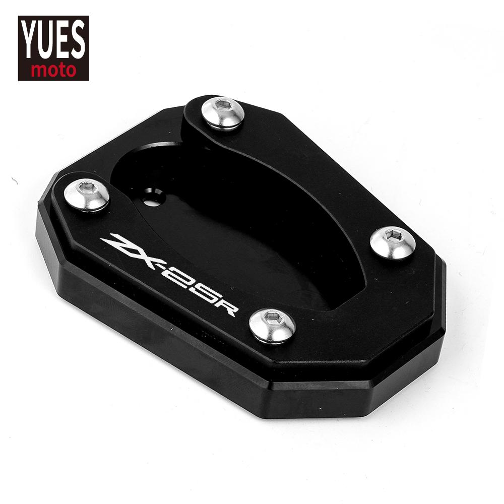 Motorcycle Accessories CNC Aluminum Side Stand Enlarge Kickstand parts For Kawasaki ZX 25R