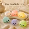 Aesthetic Led Night Light Soft Silicone Simulation Dumpling Bun Glowing Bedroom Room Desktop Decor Home Ornaments Toys Kids Gift