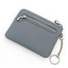 Minimalist Pu Leather Card Holder With Zipper Pouch For Daily Use