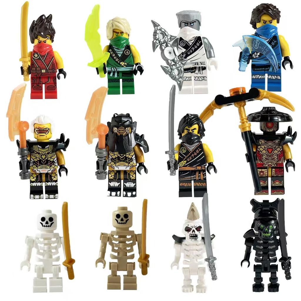 Skeleton Soldiers, Skeleton Corps with Weapons, Building Blocks, Humanoid Dolls, Toys, Birthday Gifts, Cartoon Characters.