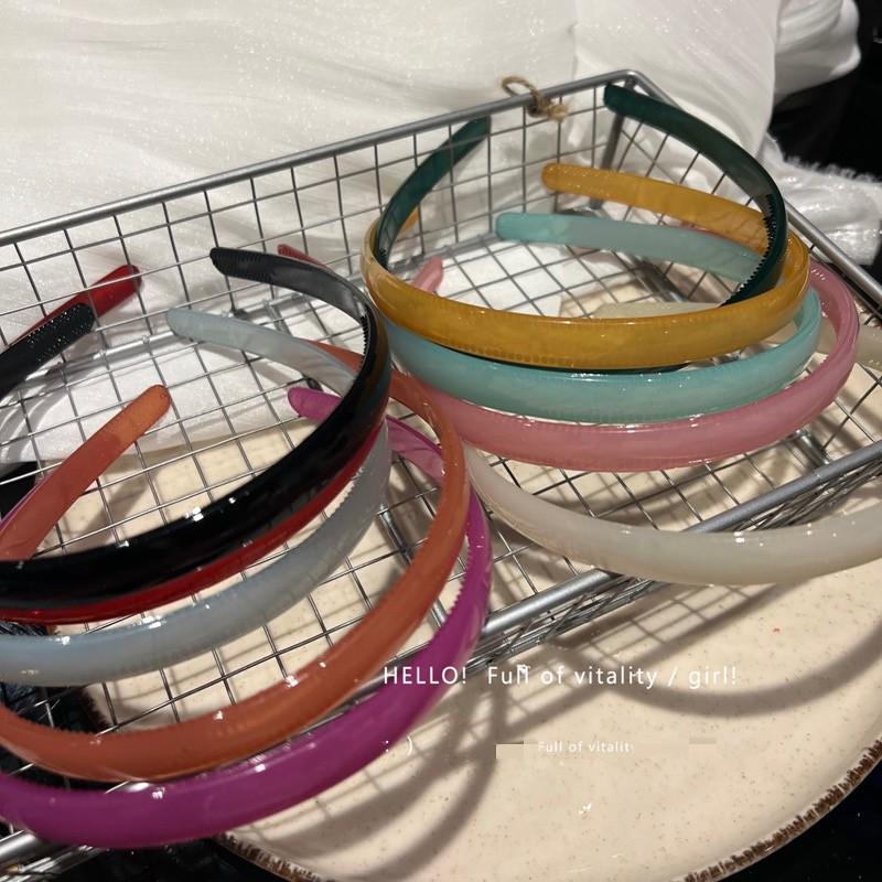 

Colorful Jelly Acrylic Headband - Versatile Hair Accessory for Girls