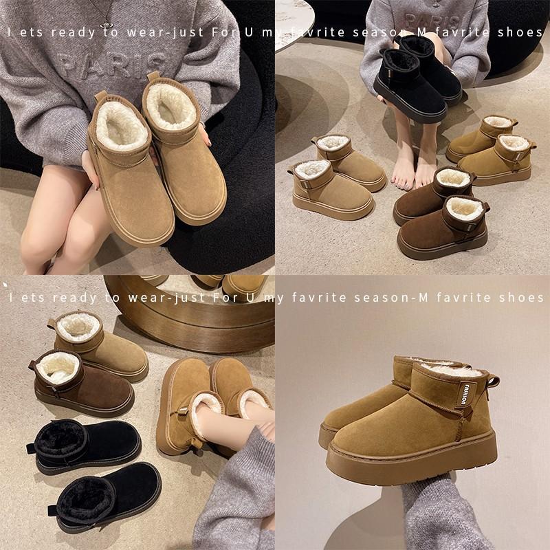 Snow Boots Women's 2025 Winter New Thick-soled Heightening Short Boots Versatile, Light and Warm, Casual Versatile Explosion
