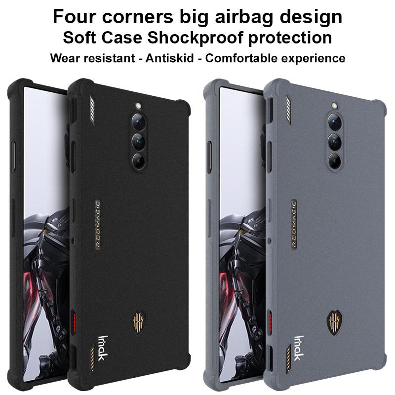 IMAK For ZTE Nubia Red Magic 8 Pro 5G/nubia Red Magic 8 Pro+ 5G Mobile Phone Shell Four Corners Airbag Drop-proof TPU Matte Case