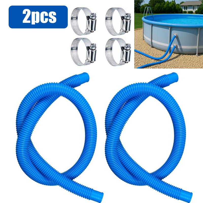 Swimming Pool Filter Pump 1.5m Hose, Pool Hooks for Poles Adjustabl Pool Pole Hanger for Above Ground Pools SAccessories
