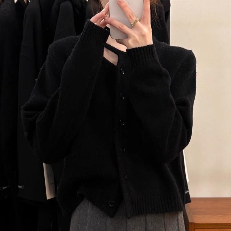 New Autumn Hollow Out O Neck Loose Sweater Cardigan Women Fashion Thin Single breasted Winter Knitted Sweaters Women Solid Slim Casual Cardigans 25539