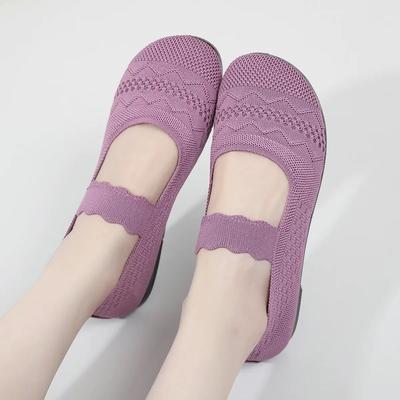 Women Fashion Light Weight Spring & Summer Mesh Breathable Anti Skid Flat Shoes Lady Casual Black Work Shoes Ab355