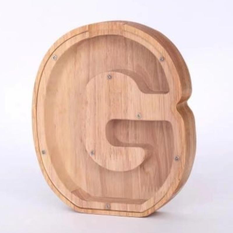 Wooden Letters Piggy Bank DIY Creativity Coin Banknotes Children's Money Box Funny Money Organizer Storage Box Home Decors